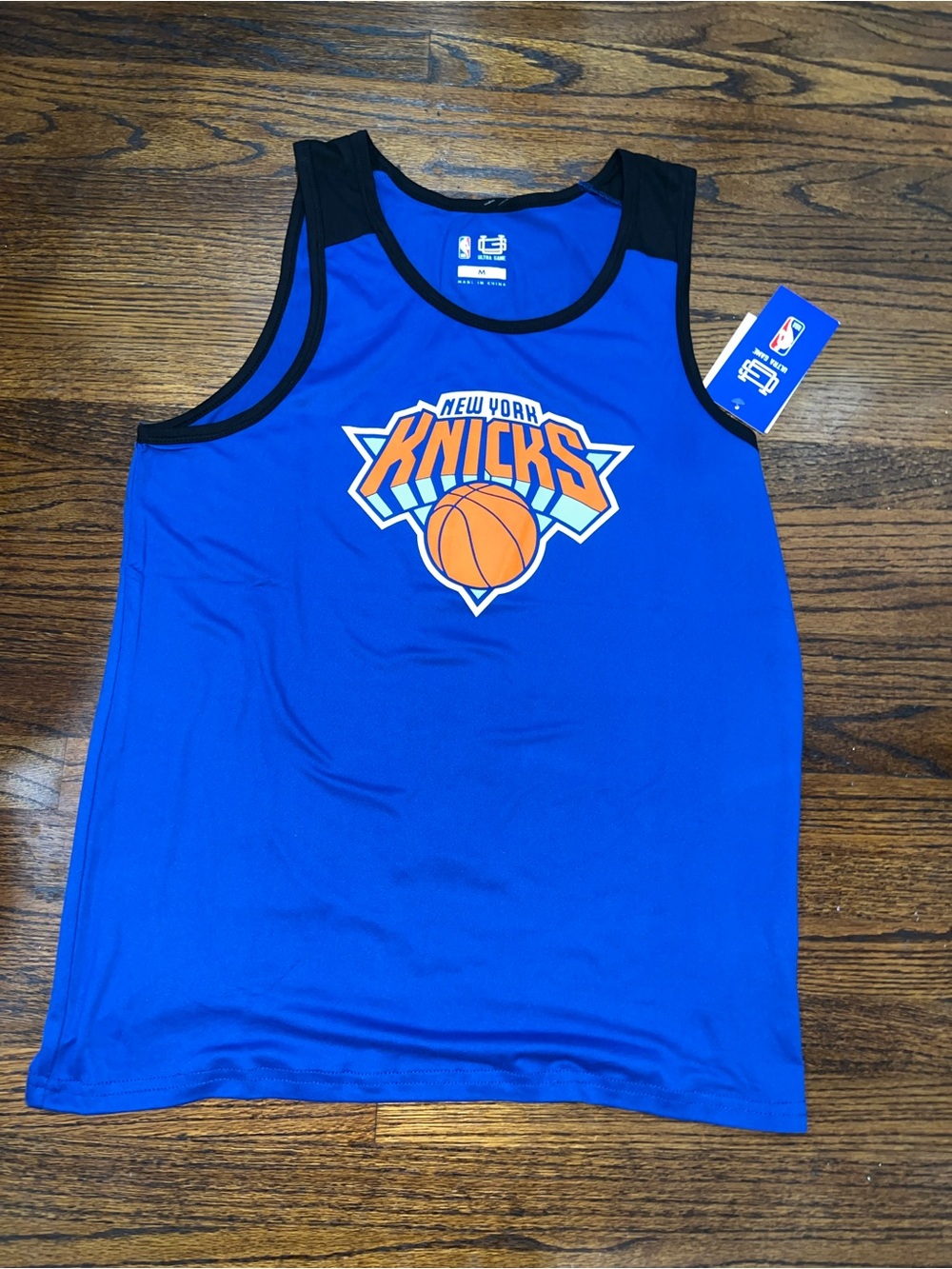 NBA New York Knicks Jalen Brunson Blue Sleeveless Jersey Top